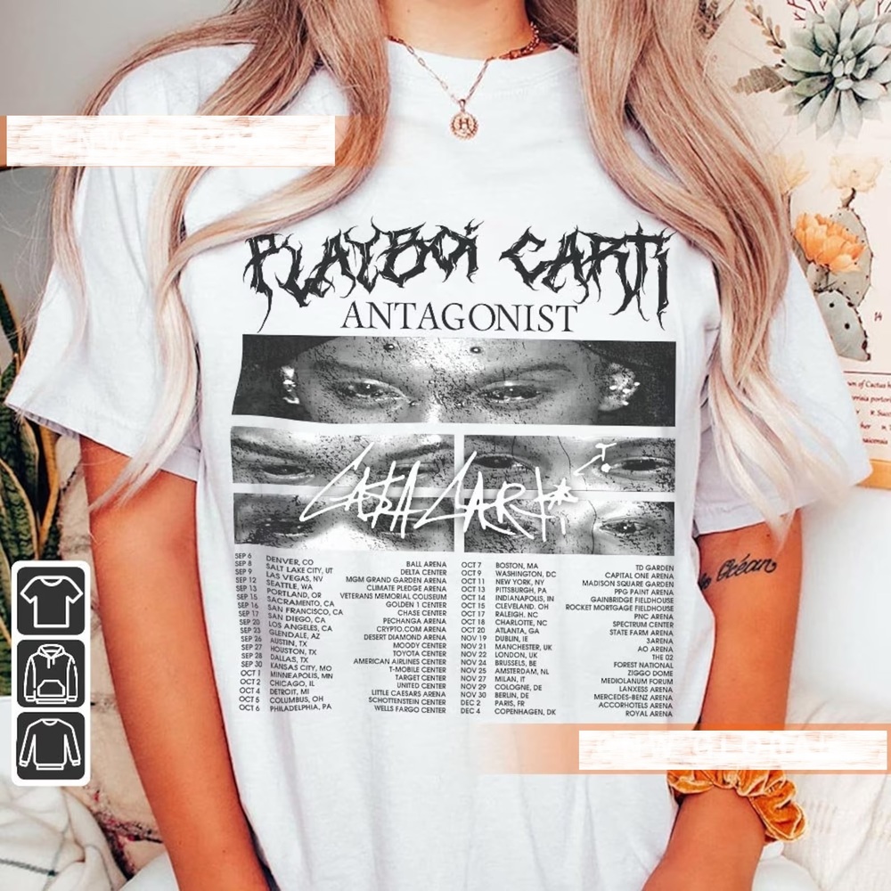 I Love Playboi Carti Shirt, Gift Fir Music Fan, Unisex Tee Shirt, Hip Hop Shirt